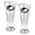 2 Pc Philadelphia Eagles Pilsner Glass Set - Clear