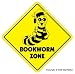BOOKWORM ZONE - Sign - library librarian reader gi