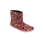 Sugar Band Geek Strawberry Patch Black Womens Ankle Boots