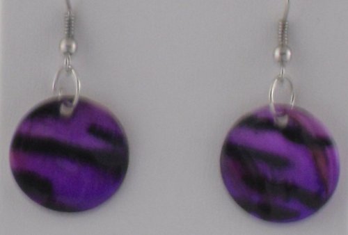 Violet Tiger Stripe Earrings