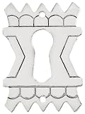 1 1/2" x 1" Eastlake Style Key Hole Escutcheon in Polished Nickel