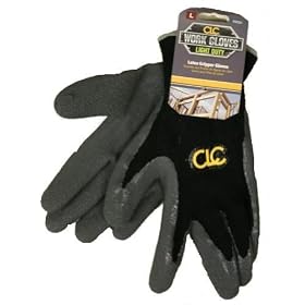 Custom LeatherCraft 2031L Gloves, Latex Gripper, Large by Custom Leather Craft
