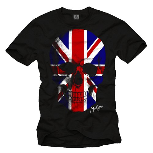 Totenkopf T-Shirt für Herren UNION JACK Flagge Größe XXL