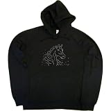 Juniors Hoody : SILVER GLITTER HORSE