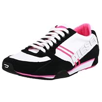 Diesel Women's Parabarny Lace-up Sneaker,White/Black,8 M US