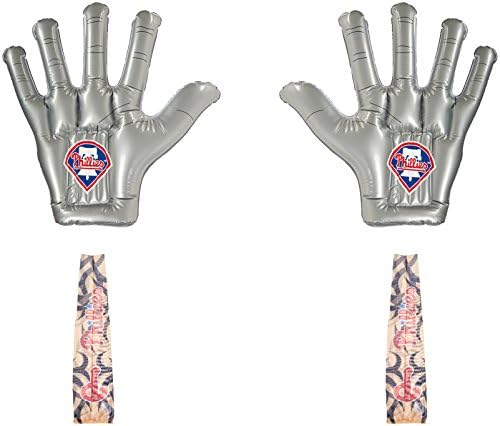 MLB Oakland Athletics ThunderHands/Authentic Tattoo Combo Pack with Jumbo Inflatable Fan Hands and Tattoo Sleeves