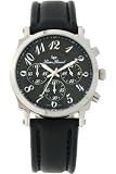 HOMMES Lucien Piccard CUIR 24 HR CHRONOGRAPHE MONTRE 26958BK