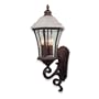 Royce Lighting RL2134/4WP Villa Outdoor Wall Lantern Weathered Patina with Clear Beveled Globe White Alabaster Glass Top