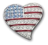 Swarovski Gear Heart Pin