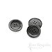Set of 3 Chic Dark Gray Corozo Overcoat Buttons, 40 Line, Made in Italy