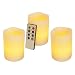Mooncandles  -  3 Vanilla Scented Wax Flameless Candles with Timer and Remote Control