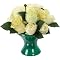 Roses in Short Flared Vase - White(10 x 10 x 10")