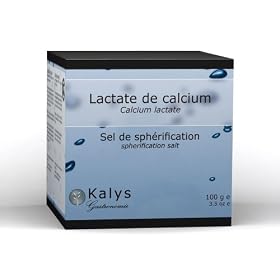 Cuisine mol�culaire - Kalys - Sel de sph�rification Lactate de calcuim 10 x 6g