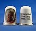 Porcelain China Collectable Thimble - First Lady Barbara Bush - Free Gift Box