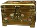 Beautiful Luxury Fine Gift Idea for Wife - 14" Daisy Lacquered Jewelry Box Chest - Gold Leaf