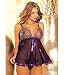 Risque Collection Sheer Net Babydoll with G-String