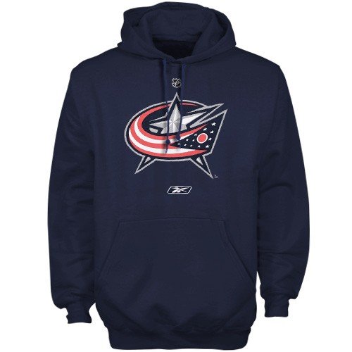 Reebok Columbus Blue Jackets Navy Blue Primary Logo Hoody Sweatshirt