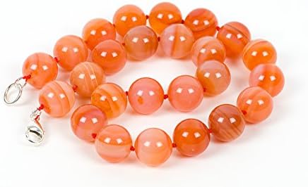 Carnelian Necklace, Single Strand Natural Gemstone Necklace