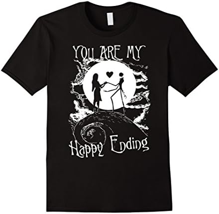 Men's You are my Happy Ending T-Shirt Large Black