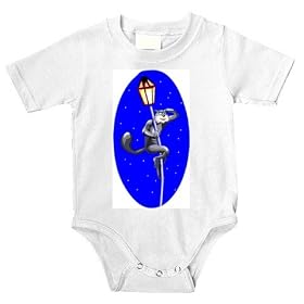 Onesie with lookout, cat, lamp, post