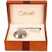 Colibri Hunting Case Silvertone Pocket Watch And Chain Wooden Box PWQ096908J