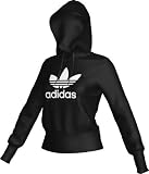 Adidas Damen Kapuzenpullover Trefoil, black/running white, 34