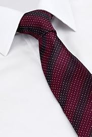 Autograph Pure Silk Spotted Striped Tie
