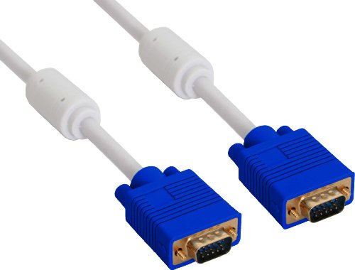 InLine S-VGA Kabel, 15pol, HD, Stecker/Stecker, 3m wei&szlig;/gold Preisvergleich