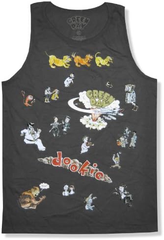 Bravado Adult Green Day "Dookie" Charcoal Grey Tank Top Shirt (2X-Large)