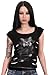 Spiral - Womens - BRIGHT EYES - 2in1 White Ripped Top Black