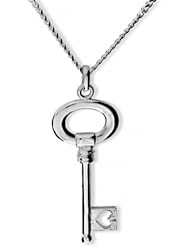 New 925 Sterling Silver Key Pendant Necklace Chain 35091