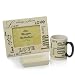Melannco 5069455, Set of 3 Ceramic Love, Frame, Coffee Mug, and Tray, Cream