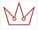 Kingdom Hearts Crown Decal Sticker. Peel and Stick Red