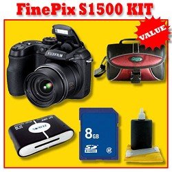 Fujifilm FinePix S1500 10MP Digital Camera with 12x Wide Angle Dual Image Stabilized... by 