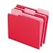 Pendaflex 1521/3RED Pendaflex 2-Tone File Folders, 1/3 Cut, Top Tab, Letter, Light Red, 100/Box