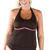 Women's Plus Size Mossimo Black: Halter Tankini Top-Bittersweet