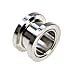 Surgical Steel Flesh Tunnel Screw-on Plugs - 00G - Sold as a Pair