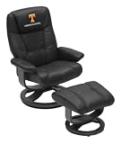 Tennessee Volunteers Leather Swivel Chair with Ottoman