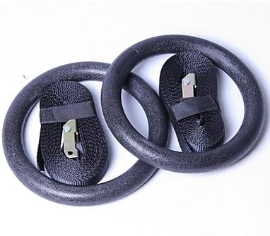 Protable Olympic Gymnastic Rings for Crossfit Gym Shoulder Strength Training Crossfit Pullup Bar , Black