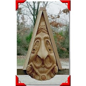 Gnome Birdhouse - Motorcycle Guy by Woodside Gardens