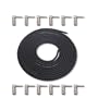 GLS Audio Pedal Board Kit DIY Patch Cables Cords - 15ft Cable with 12 Right Angled 1/4" TS Plugs - 15' Pedalboard Cord