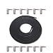 GLS Audio Pedal Board Kit DIY Patch Cables Cords - 15ft Cable with 12 Right Angled 1/4" TS Plugs - 15' Pedalboard Cord