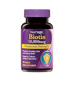 Natrol Biotin Maximum Strength tablets, 10,000mcg , 100 count, (pack of 2)