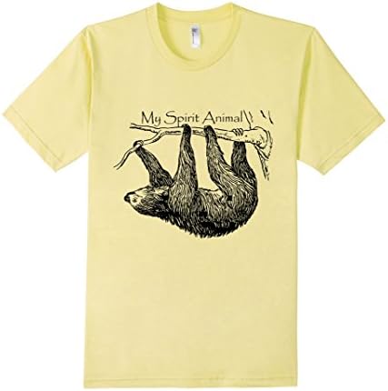 Men's My Spirit Animal Cute &amp; Funny Sloth T-Shirt 3XL Lemon