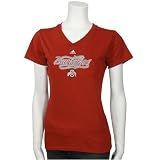 adidas Ohio State Buckeyes Scarlet Ladies Classic Logo T-shirt