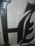 Old World Gothic Style Metal Initial - The Letter H - Hanging Wall Art Decoration for Home, Office- Indoor or Outdoor 19