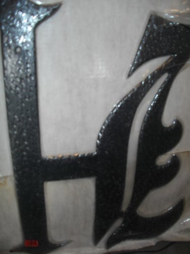 Old World Gothic Style Metal Initial - The Letter H - Hanging Wall Art Decoration for Home, Office- Indoor or Outdoor 19