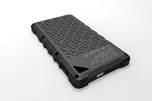 Sweet Monogatari Waterproof Solar Charger 8000mAh Solar Power Bank External Battery for Smartphone /iPad/camera/iPhone/Samsung (Black)