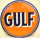 Gulf Gasoline porcelain on steel sign