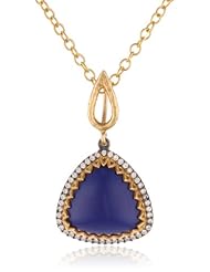 Azaara Delicate Lapis Swarovski Crystal Pendant Necklace